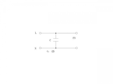 Capacitor MKP-X2 de supressão de interferência electromagética