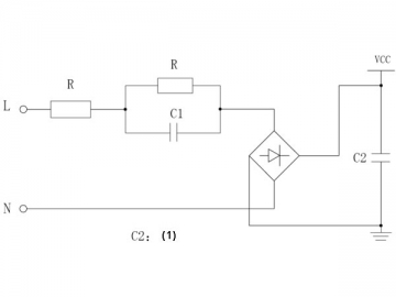 Capacitor de polipropileno metalizado CBB20, plano e axial