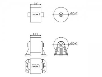 Capacitor de acoplamento axial