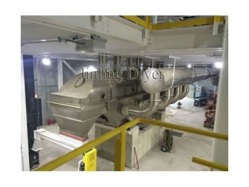 Máquina de secagem vibratória de leito fluidizado