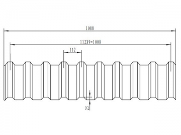 Telha UPVC  <small> (Telha de plástico 1088 mm)</small>