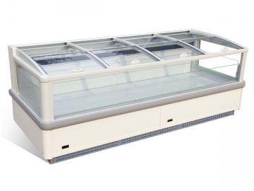 Expositor refrigerado tipo ilha <small>(Freezer expositor de um lado )</small>