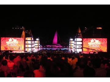 Painel de LED outdoor tipo locação, série RK