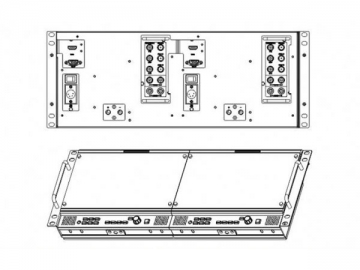 Monitor LCD profissional montado em rack - TLP890HD-2