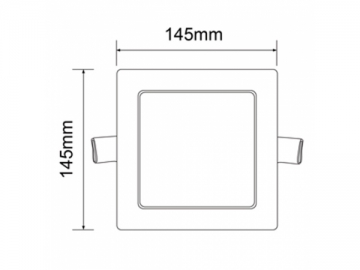 Painel de embutir LED