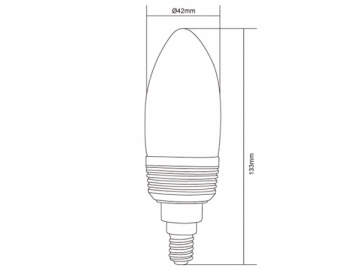 Lâmpada LED tipo vela