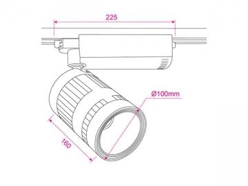 Spot LED para trilho