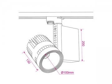 Spot LED para trilho