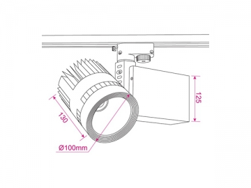 Spot LED para trilho