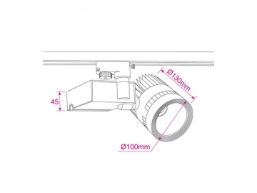 Spot LED para trilho