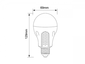 Lâmpada bulbo LED regulável