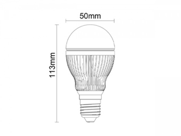 Lâmpada bulbo LED regulável