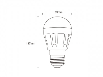 Lâmpada bulbo LED regulável