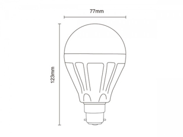 Lâmpada bulbo LED regulável