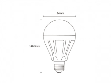 Lâmpada bulbo LED regulável