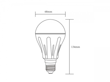 Lâmpada bulbo LED regulável