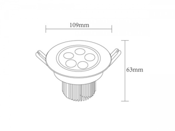 Spot de embutir LED regulável