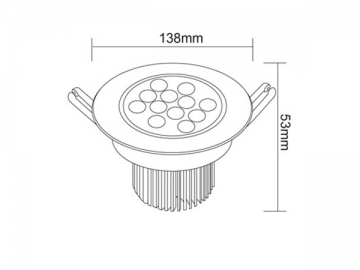 Spot de embutir LED regulável