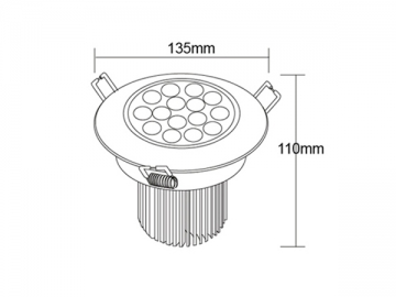 Spot de embutir LED regulável