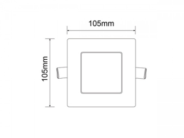 Painel de embutir LED regulável