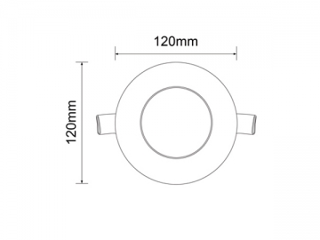 Painel de embutir LED regulável