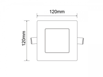 Painel de embutir LED regulável