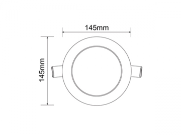 Painel de embutir LED regulável