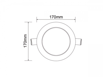 Painel de embutir LED regulável