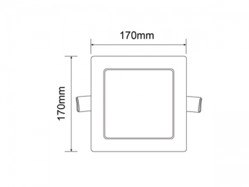 Painel de embutir LED regulável