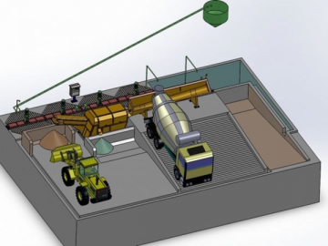 Sistema de agitação do tanque de reciclagem