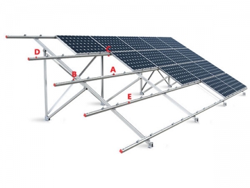 Sistema de montagem de energia solar suporte-T