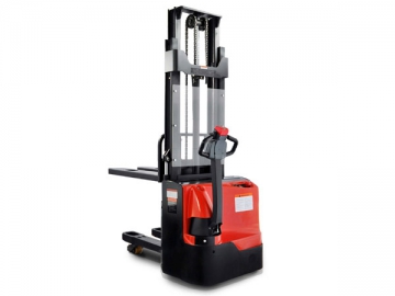 Stacker eléctrico com paleteira dupla (800kg, 1000kg, 1200kg)