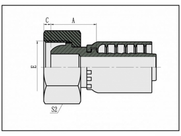 Conector fêmea métrico multi-vedante