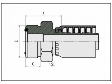 Vedante plano com rosca métrica