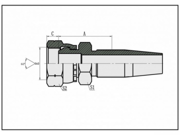 Conector 60°fêmea   22618D-R5 BSP