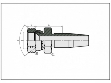 Assento cônico 74°fêmea JIC 26718D-R5