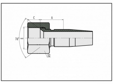 Assento cônico 74°fêmea JIC 26718-R5T