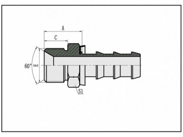 Assento cônico 60° macho 12611-PO BSP