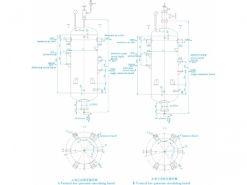 Tanque de armazenamento vertical de circulação de baixa pressão